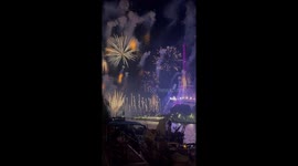 Rare angle of Eiffel Tower fireworks dazzles viewers on Bastille Day