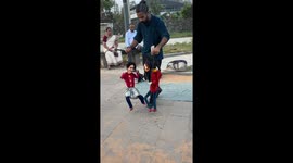 Amazing Duel Puppet Show by a Street player