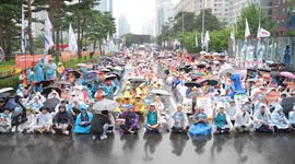 South Korea: South Korean labor unions rally in Seoul for better working conditions