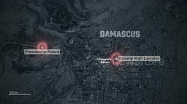 Syria: MOTION GRAPHICS - Israeli airstrike hits Presidential Palace in Syrian capital