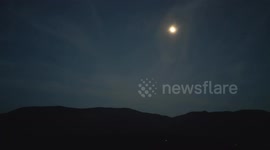 Orb shoot out of moon in old fort nc filmed on mini magic 3 pro with data available