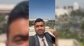 Syria: Reporter takes cover as fresh Israeli airstrike targets Syrian Army General Staff Complex in Damascus