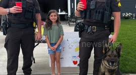Young Girl Donates Lemonade Stand Proceeds to K9 Unit