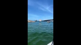 Funny sign spotted at sea in Destin, Florida, USA