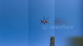 US: Firefighters Battle 460-Acre Fay Fire With Ground And Air Support In California