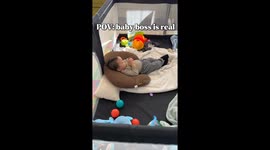 Baby acting like a boss again