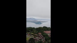 Taal Volcano emits steam in minor phreatic eruption in the Philippines