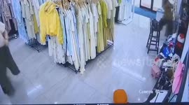Half-naked customers flee clothes shop when floor cracks from burst pipes