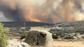 US, Los Angeles: Aguanga 2 Vegetation Fires Cause Evacuations Part 3