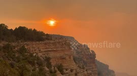 US: Views of the Dragon Bravo Fire at the Grand Canyon