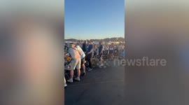 Disabled Oasis fan describes ‘biblical’ scenes as fans stand on wheelchair platform