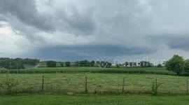 Approaching storm over open field in Boonsboro, Maryland, USA