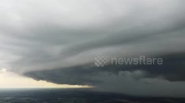 Dark Storm Clouds Gather Over Charleston Missouri As Severe Weather Strikes