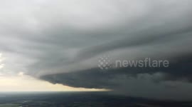 US: Storm Clouds Loom Over Charleston Missouri As Severe Weather Hits Region