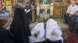 Funeral held for 3 Christians killed in Israeli strike on Holy Family Church in Gaza