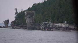 Canada: Drone footage captures enchanting beauties of Flowerpot Island in Ontario, Canada