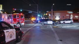US, Los Angeles: West Carson Multi-Car Crash Leaves Woman Trapped
