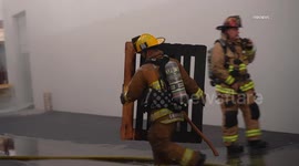 US, Los Angeles: Chatsworth Fire at Food Processing Warehouse