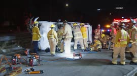 US, Los Angeles: Culver City Man Trapped In SUV After Crash