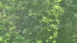 Rain begins to fall in Gray, Kentucky, USA