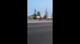 Hit-and-run suspect falls trying to escape in Calgary, Alberta, Canada