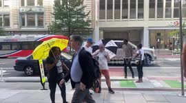 Anniversary rally honors Congressman John Lewis in Metro Center, Washington DC, USA
