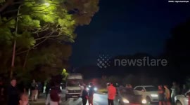 Protesters clash with police outside hotel housing asylum seekers in Essex