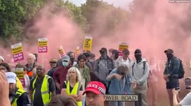 Police escort dozens away from Epping protest chaos