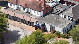 Drone footage shows Bell Hotel deserted after violent asylum seeker riot