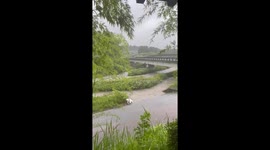 Heavy Rain Causes Rapid Rise in Water Near Shinmoedake