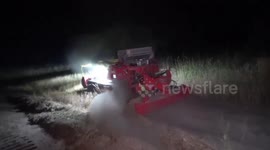 Spain: Military Emergency Unit Uses Ground Drone In Night Operation Against Fire In Spain