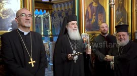 Church leaders visit Gaza after Israeli strike on Holy Family Church (3)