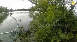 Conservation Officer Rescues Heron Tangled in Fishing Line