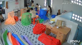 Factory staff flee as earthquake shakes building in Myanmar