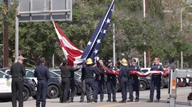 US, Bakersfield: Los Angeles Procession for Fallen LA County Sheriffs Deputies Part 1