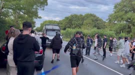 Tensions in Epping: Residents Protest, Masked Activists Escorted by Police