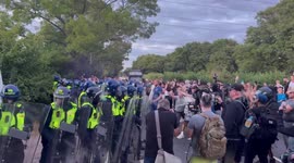 Tensions in Epping: Residents Protest, Masked Activists Escorted by Police 2