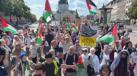 Sweden: Pro-Palestinian demonstration held in Stockholm