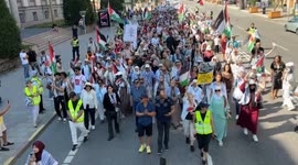Sweden: Anti-Israeli protest held in Sweden's capital, Stockholm