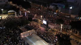 Israel: DRONE - Anti-government protest held in Tel Aviv
