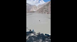 Zipline overshoot sends tourist back mid-air in Hunza Valley, Pakistan