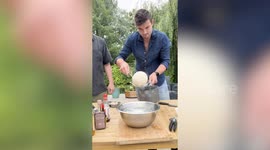 Social media chefs create world's largest scotch egg - heavier than a bowling ball