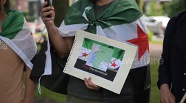 Caribbean Netherlands: Protesters rally outside Israeli embassy in the Hague against strikes on Syria