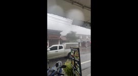 Storm Wipha batters buildings on Thai island Koh Samui