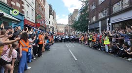 The world famous Soho Fete Waiters race held on the streets of Soho