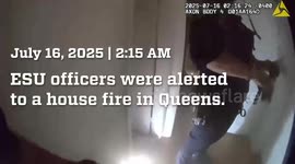 NYPD Officers Rescue Two From Burning Home in Queens