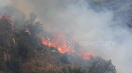 Italy: Wildfire in Italy’s Sicily threatens residential areas