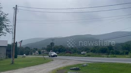 Thunder and lighting in Southern Vermont filmed at a kids ball field