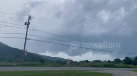 Storm hits Southern Vermont hard with rain and lighting with thunder