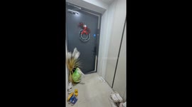 Tense moment after stroller damaged outside room in Seoul, South Korea